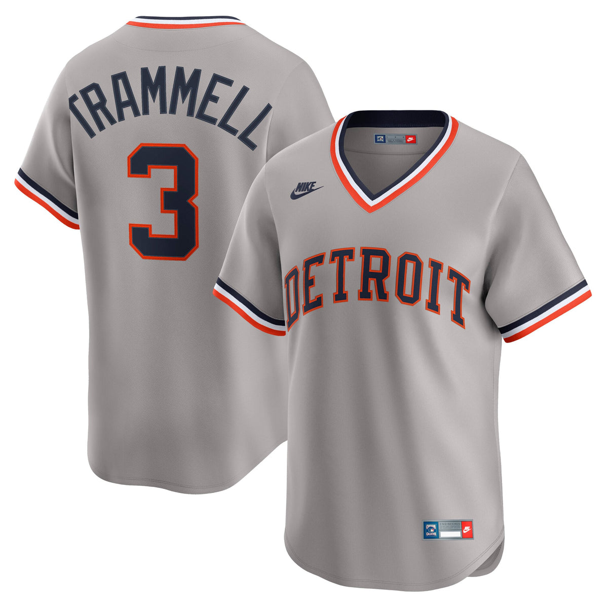 Men's Detroit Tigers Alan Trammell Nike Gray Cooperstown Collection Limited Jersey