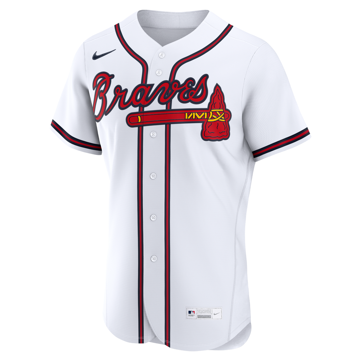 Men's Atlanta Braves Nike White Home Authentic Custom Jersey
