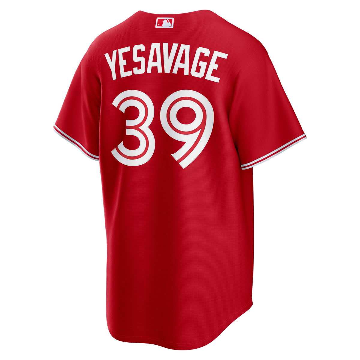 Men's Toronto Blue Jays Trey Yesavage Nike Red Canada Day Replica Jersey