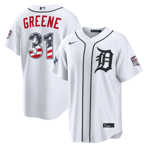 2026 All-Star Edition Stars & Stripes Men's Detroit Tigers Riley Greene Nike White Stadium Jersey