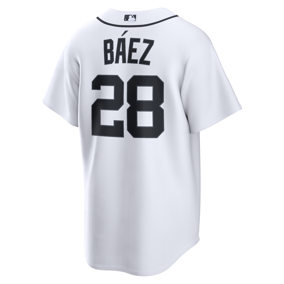Men's  Detroit Tigers Javier Báez Nike White Home Replica Jersey