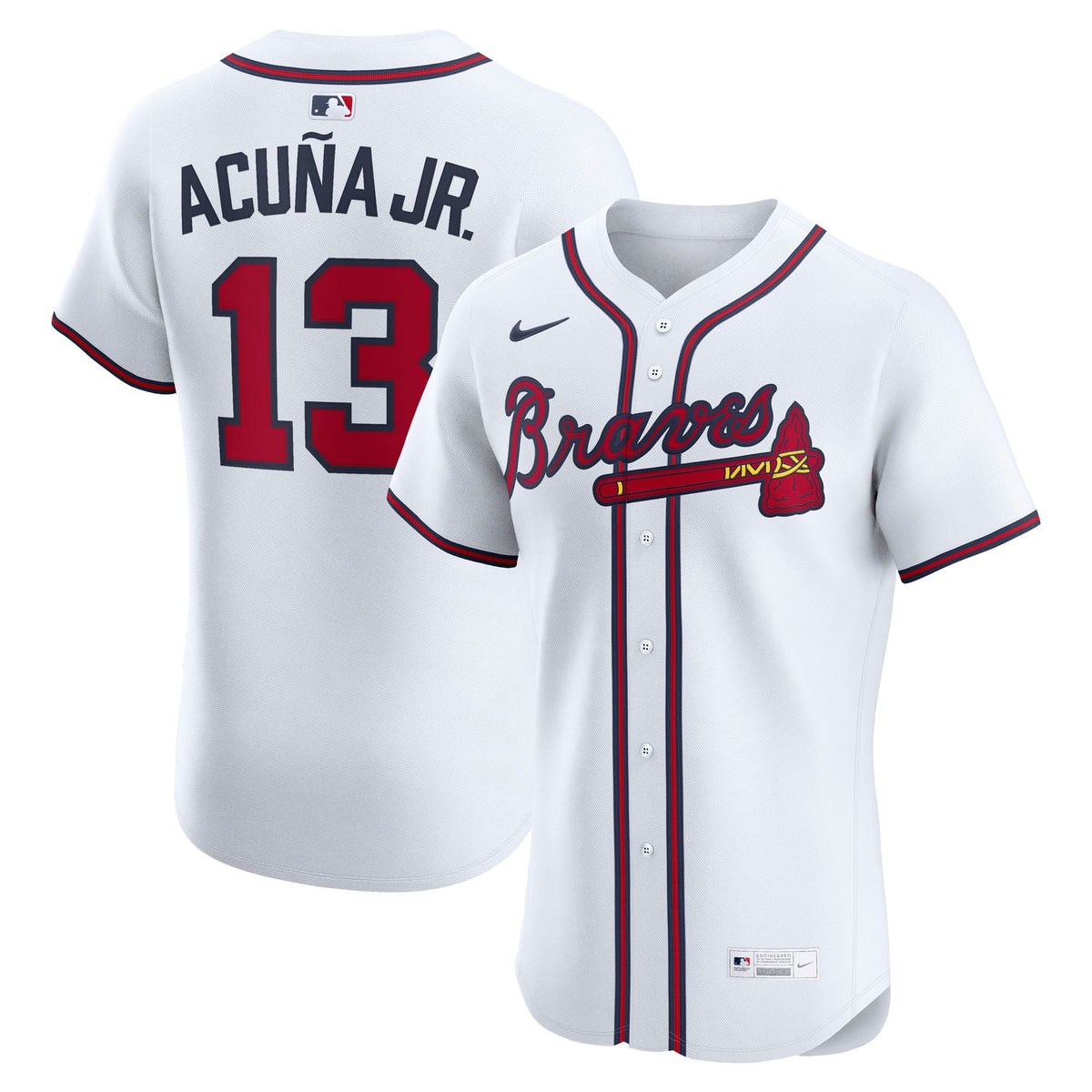 Men's Atlanta Braves Ronald Acuña Jr. Nike Navy Alternate Elite Jersey