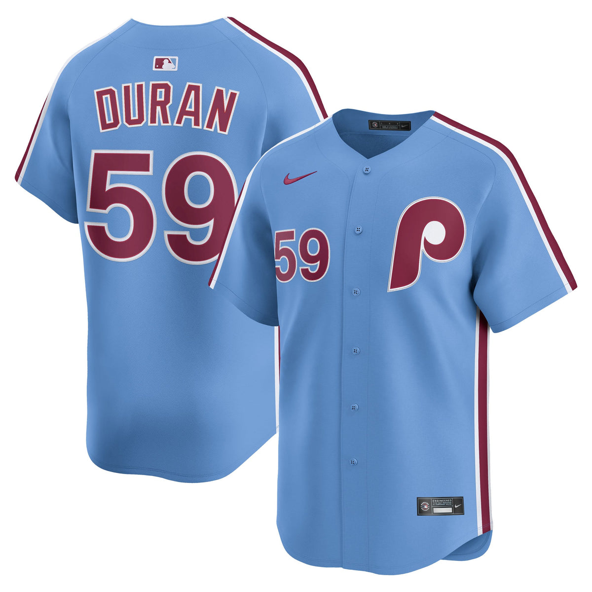 Men's Philadelphia Phillies Jhoan Duran Nike White Home Limited Player Jersey