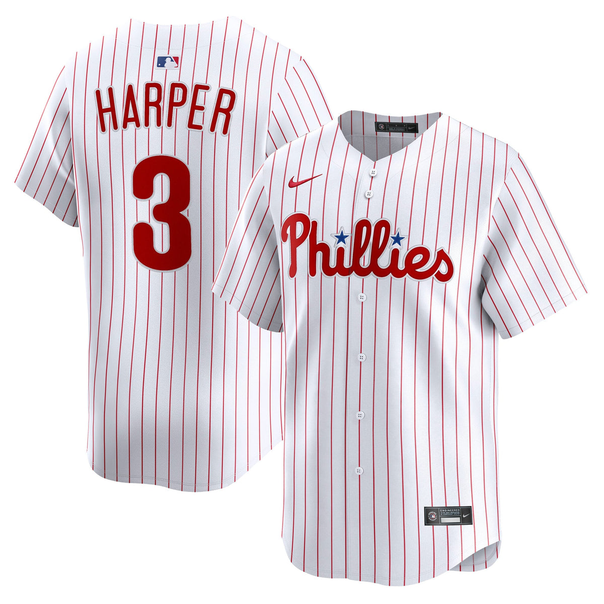 Men's Philadelphia Phillies Bryce Harper Nike Gray Road Limited Player Jersey