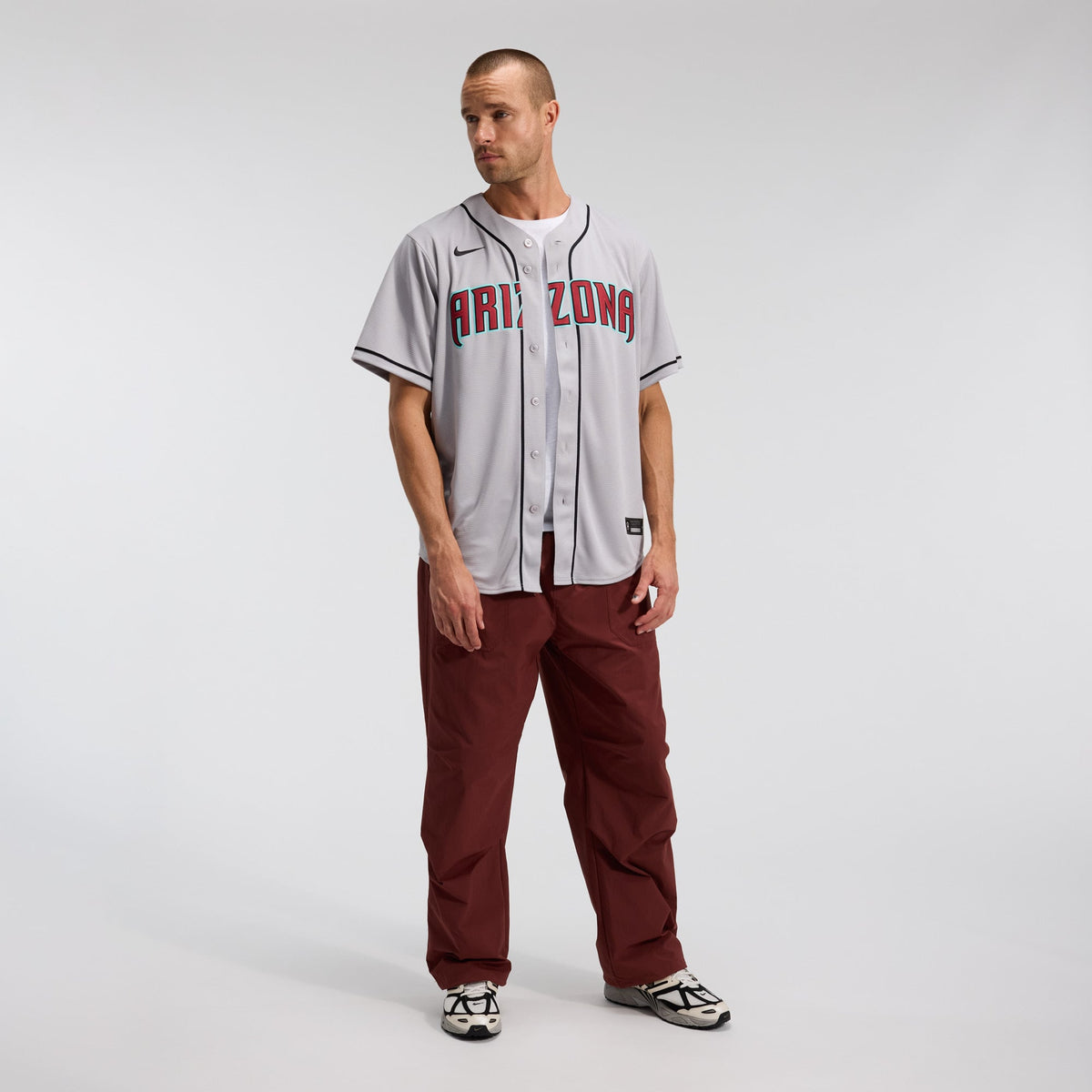 Men's Arizona Diamondbacks Corbin Carroll Nike Gray Road Replica Jersey
