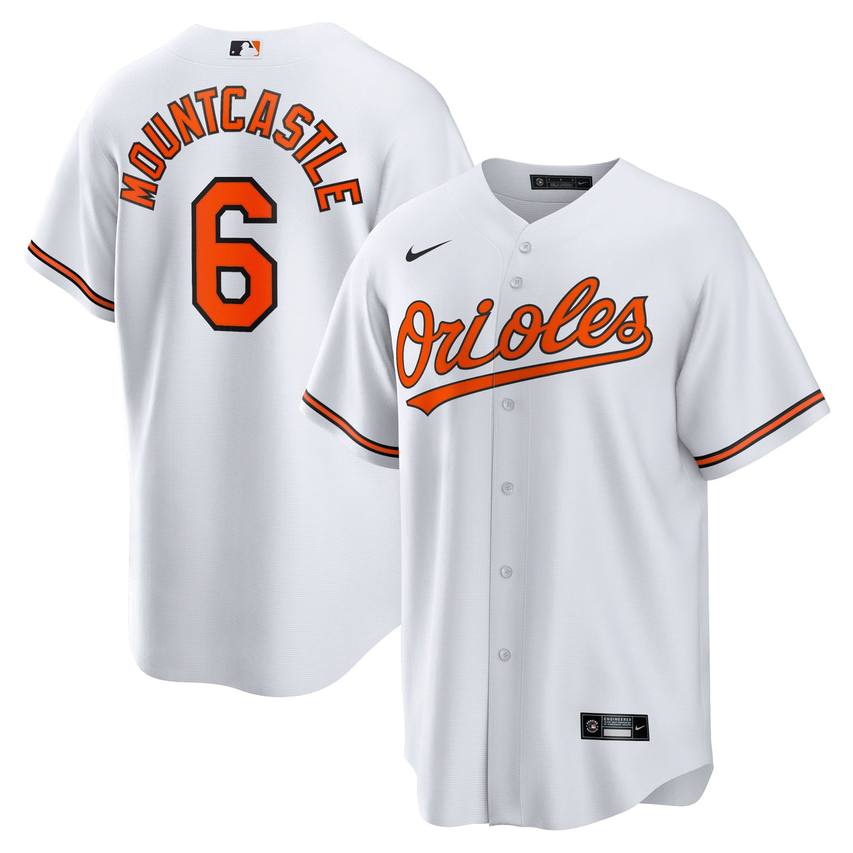 Men's Baltimore Orioles Ryan Mountcastle Nike White Home Replica Jersey
