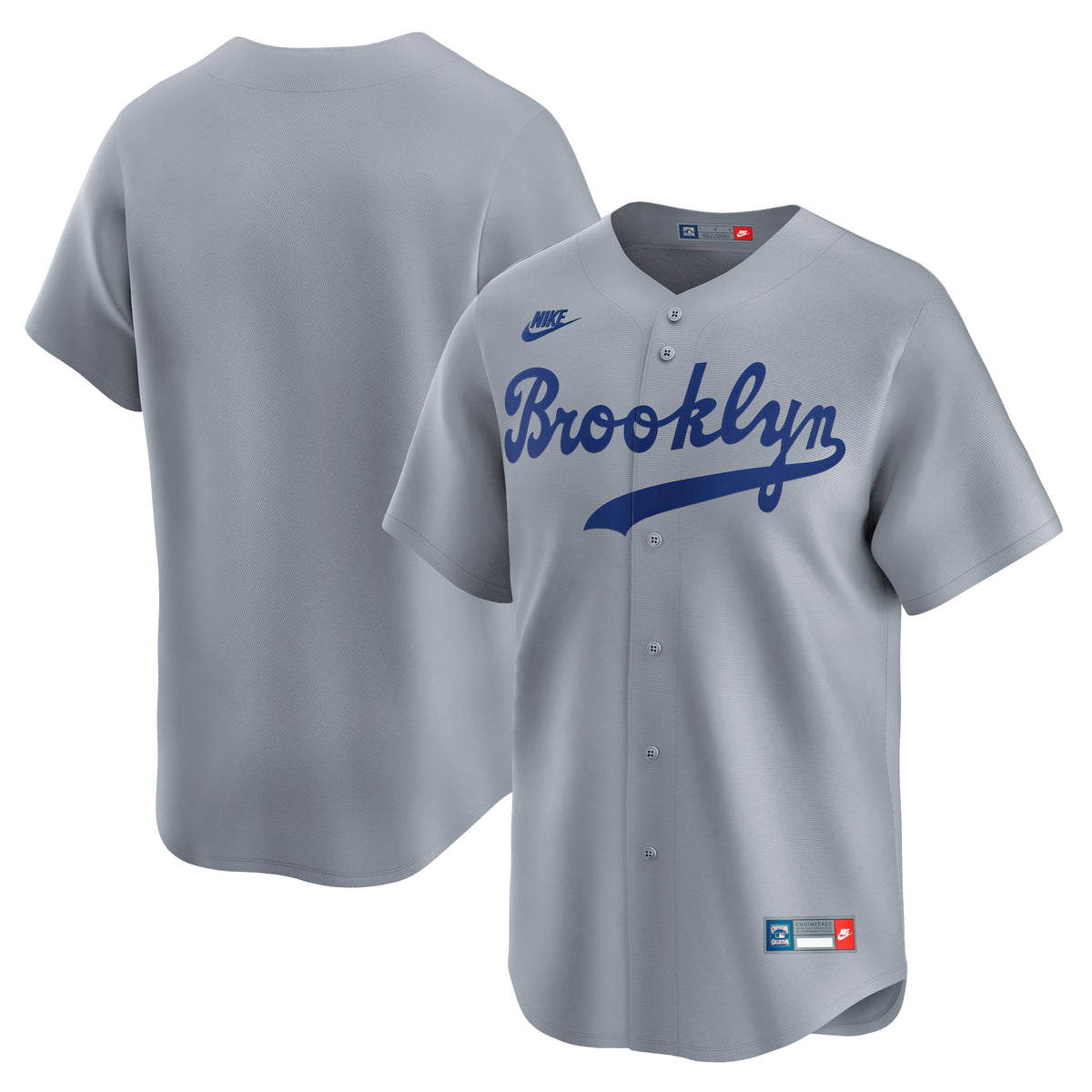 Men's Brooklyn Dodgers Nike Gray Cooperstown Collection Limited Jersey