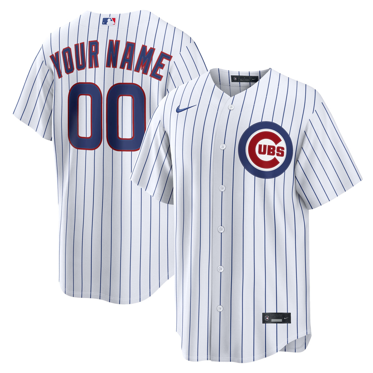 Men's Chicago Cubs Nike White Home Stadium Custom Jersey