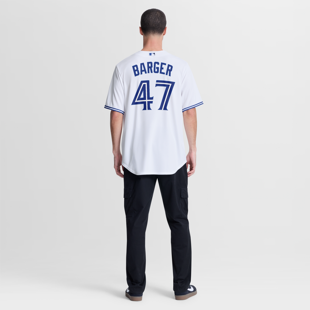 Men's Toronto Blue Jays Addison Barger Nike White Home Replica Jersey