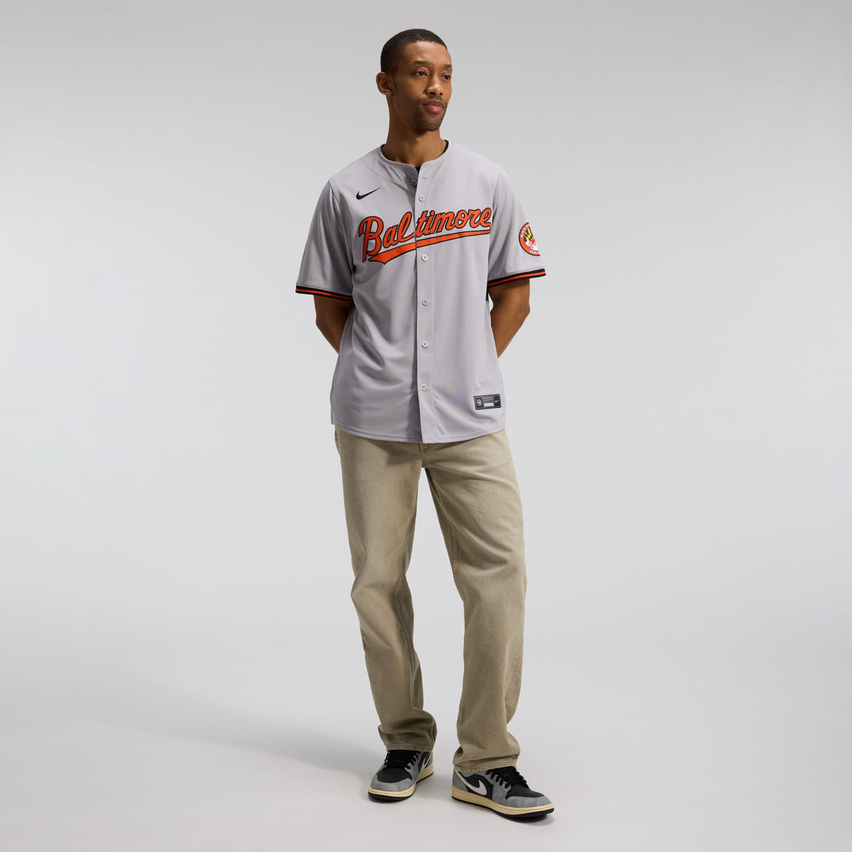 Men's Baltimore Orioles Nike Gray Road Limited Jersey