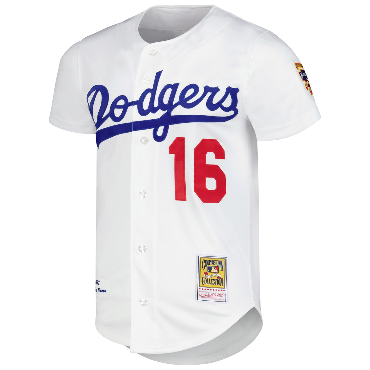 Men's Los Angeles Dodgers Hideo Nomo Mitchell & Ness White Cooperstown Collection Authentic Jersey