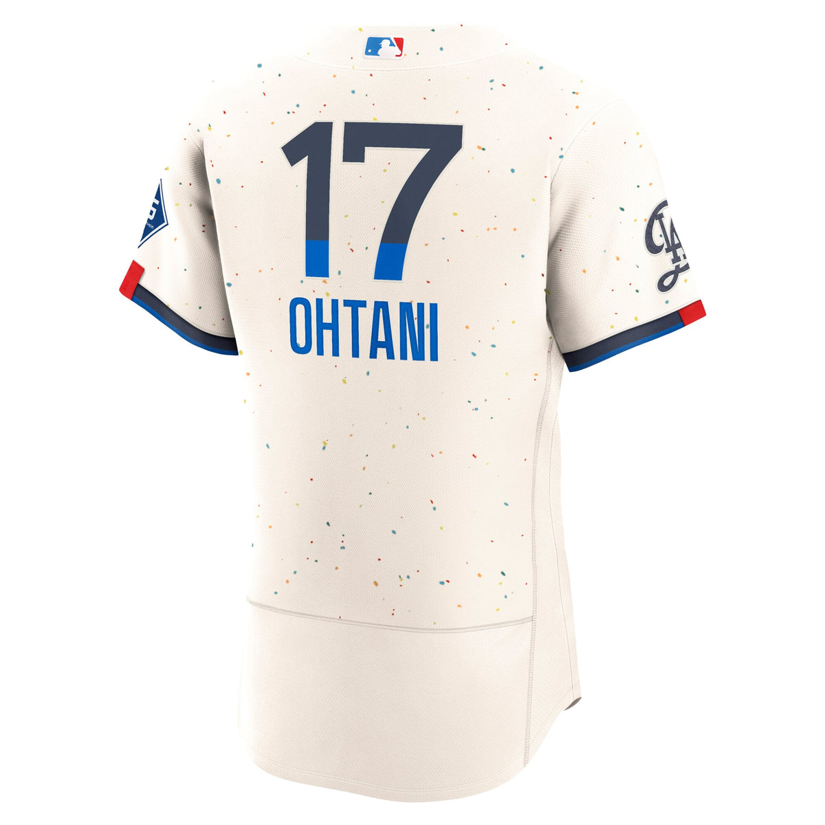 Men's Los Angeles Dodgers Shohei Ohtani Nike Cream City Connect Authentic Sponsor Patch Jersey