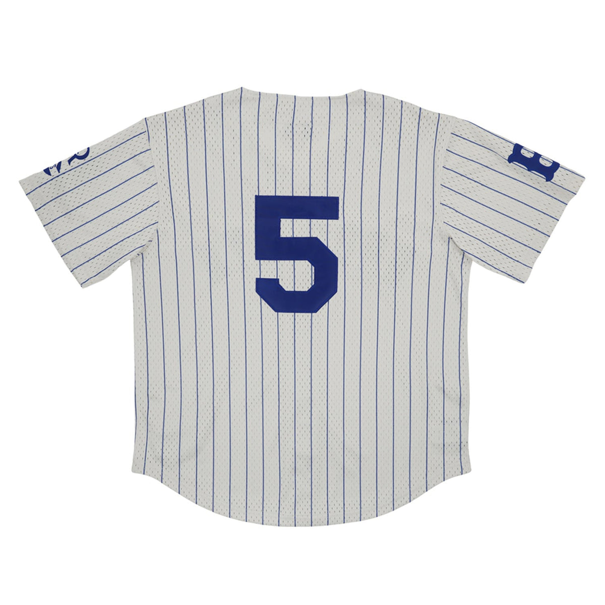 Men's Brooklyn Royal Giants #5 Rings & Crwns Cream Mesh Button-Down Replica Jersey