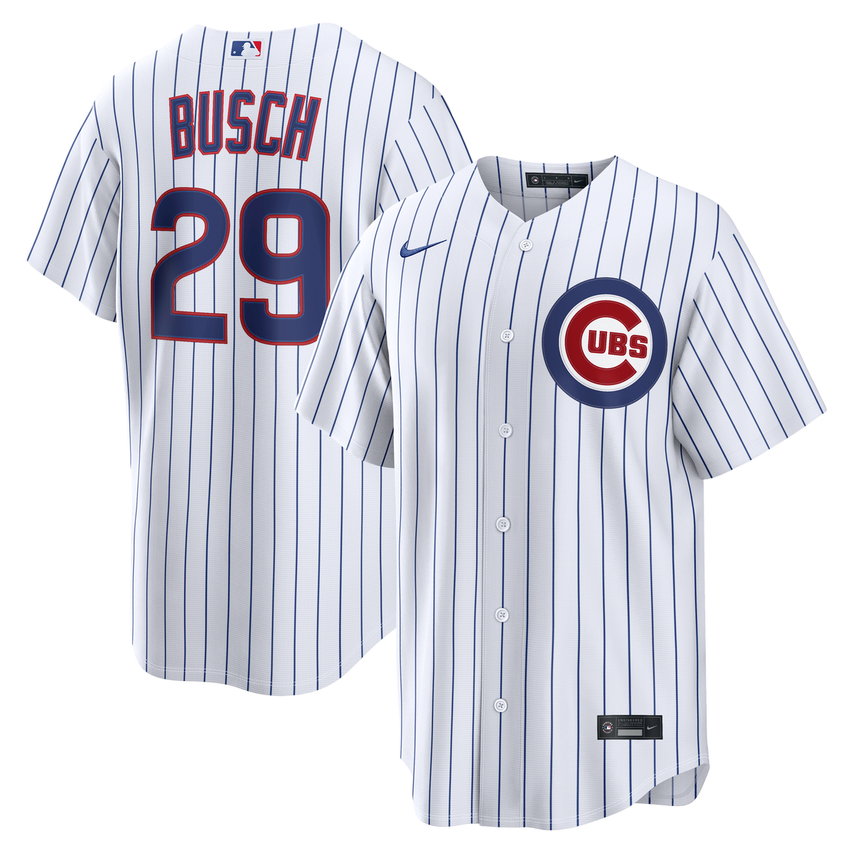 Men's Chicago Cubs Michael Busch Nike White Home Replica Jersey