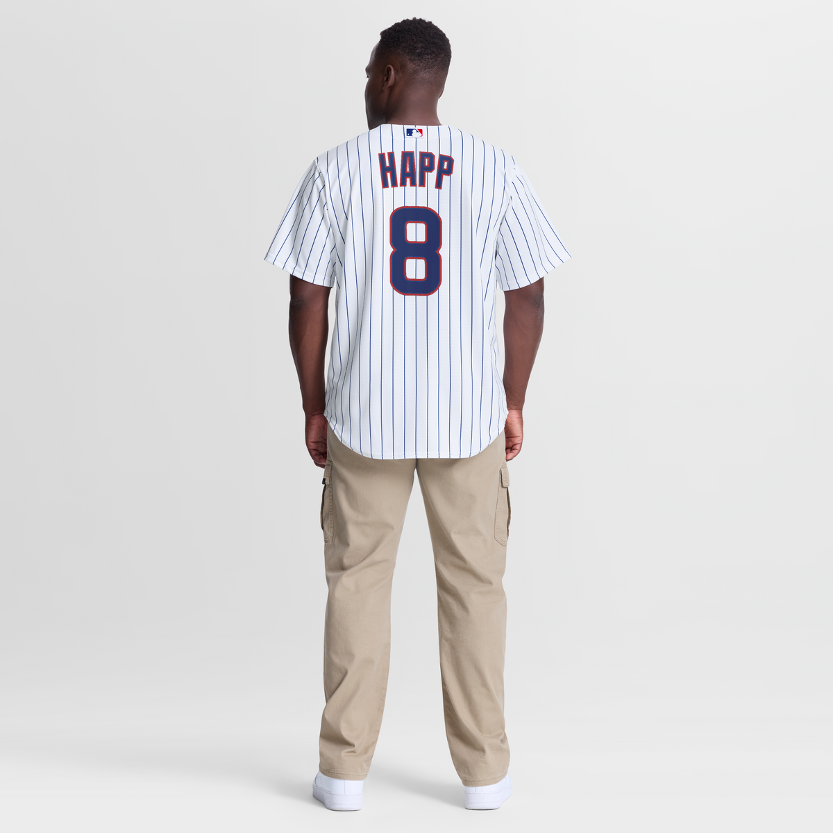 Men's Chicago Cubs Ian Happ Nike White Home Replica Jersey