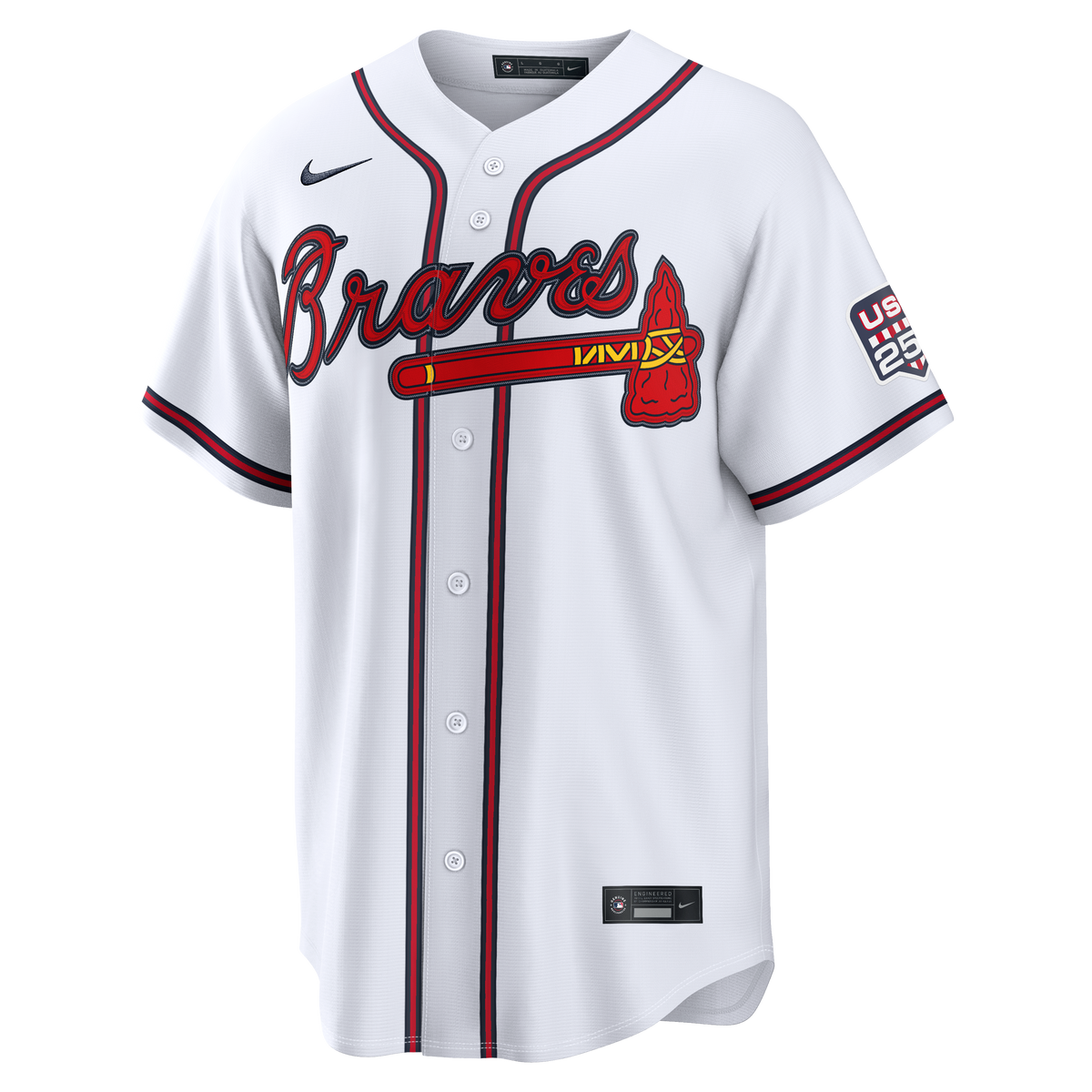Fourth of July Men's Atlanta Braves Drake Baldwin Nike White USA 250 Stadium Jersey