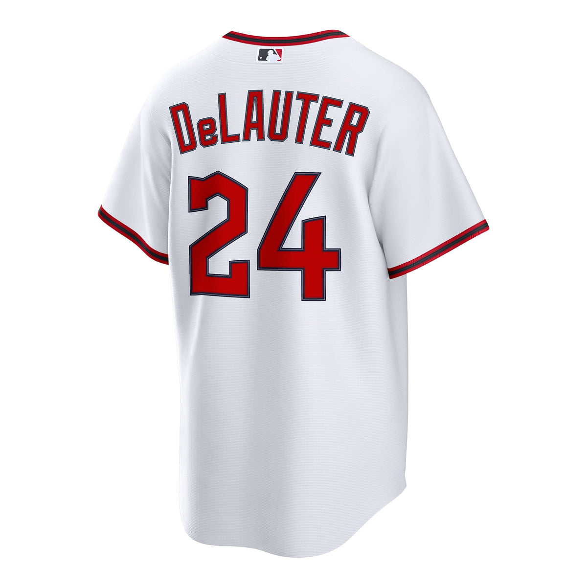 Men's Cleveland Guardians Chase DeLauter Nike White Home Replica Jersey