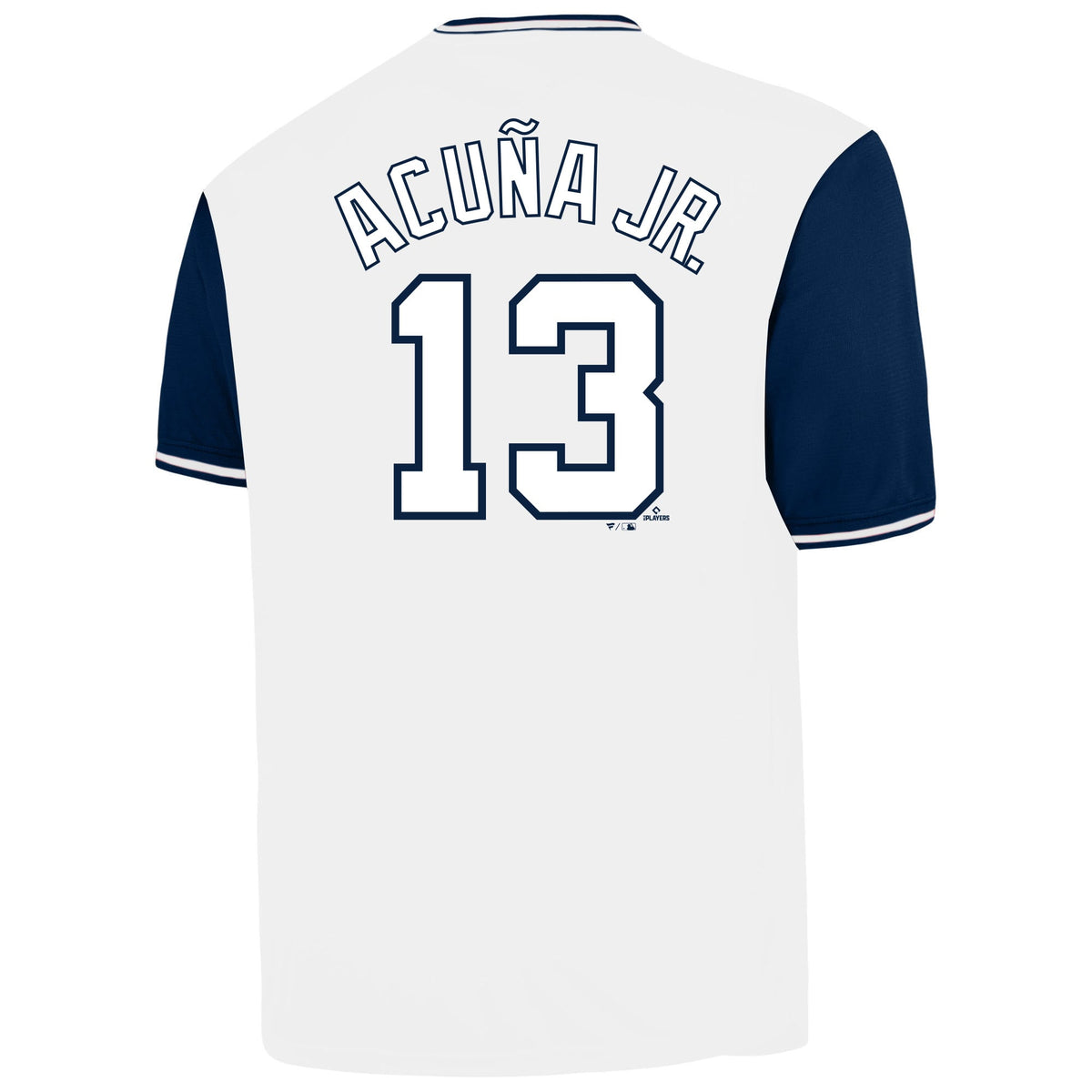 Men's Atlanta Braves Ronald Acuña Jr. Profile White Big & Tall Name & Number Jersey