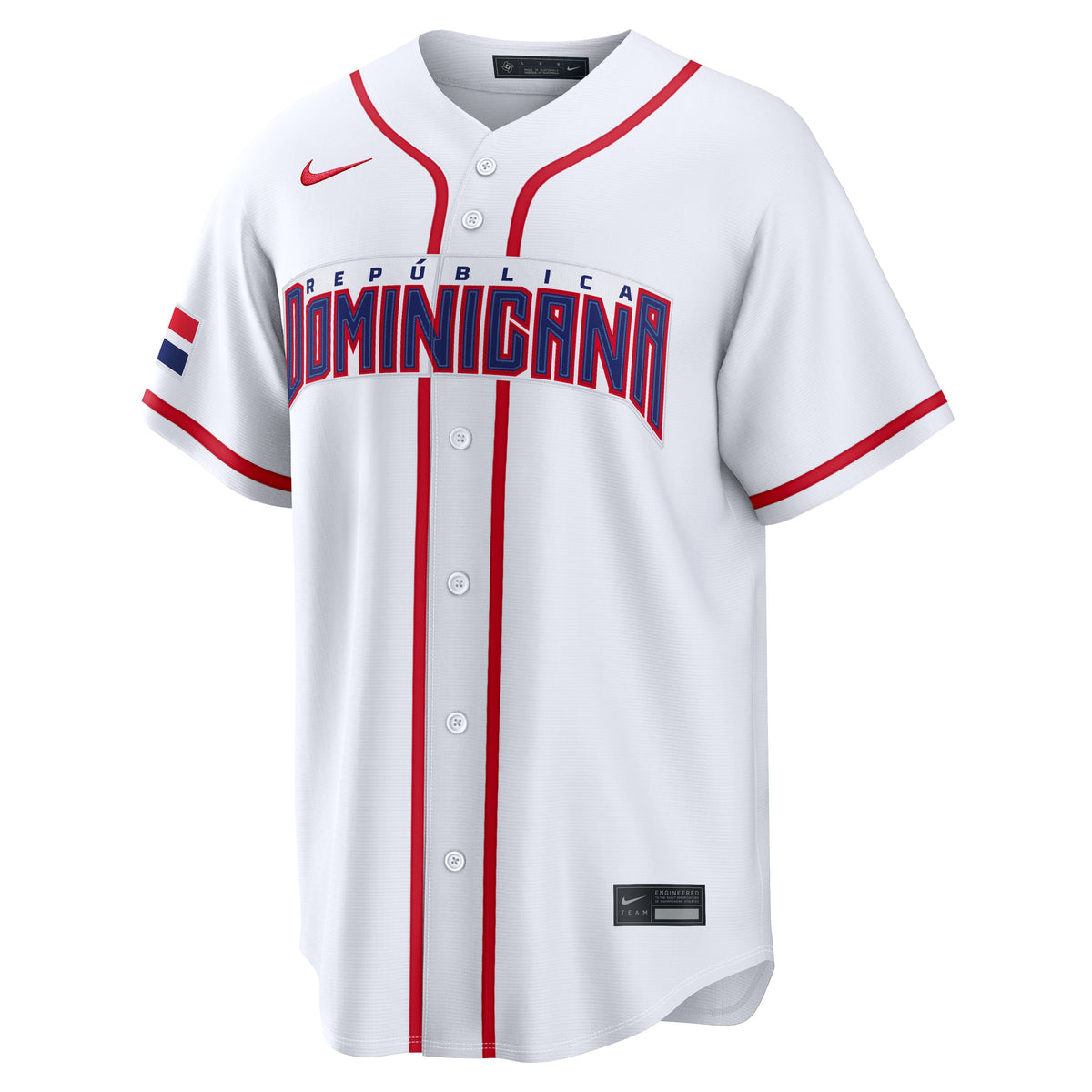 Men's Dominican Republic Baseball Fernando Tatis Jr. Nike White 2026 World Baseball Classic Home Stadium Jersey