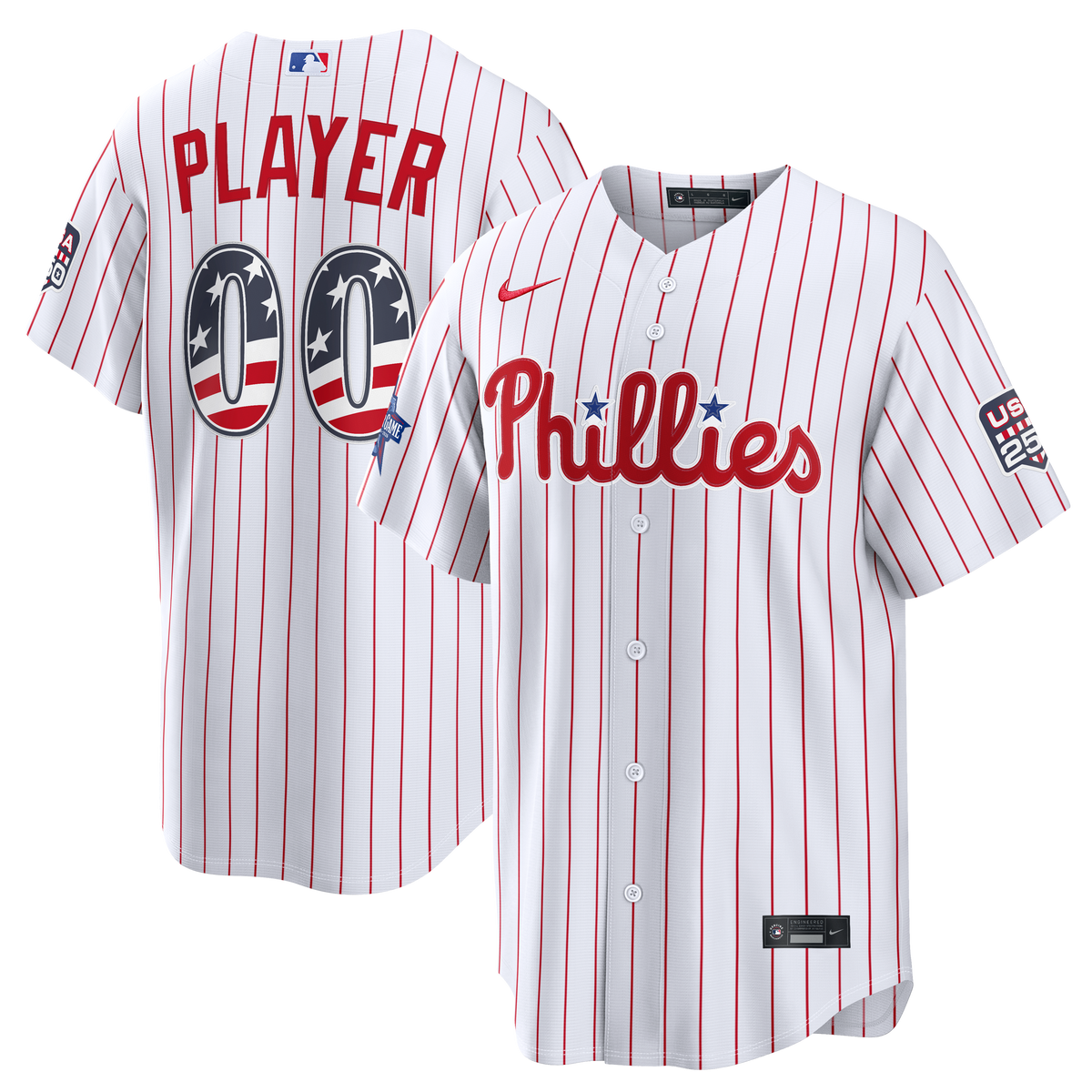 2026 All-Star Edition Stars & Stripes Men's Philadelphia Phillies  Nike White Stadium Pick-A-Player Jersey