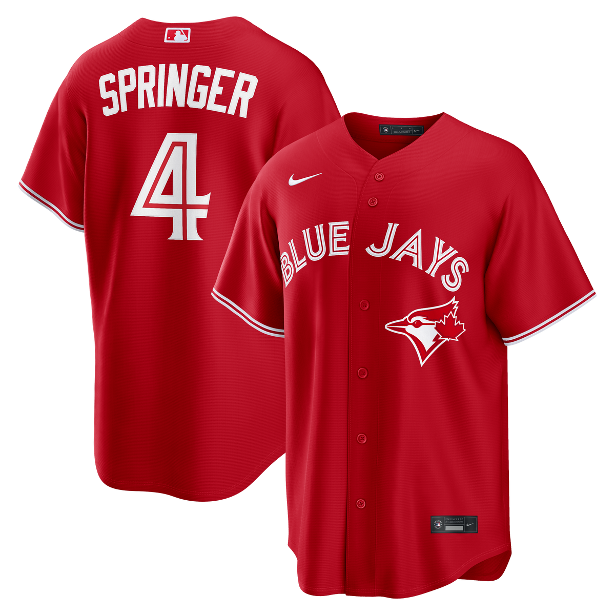 Men's Toronto Blue Jays George Springer Nike Red Canada Day Replica Jersey