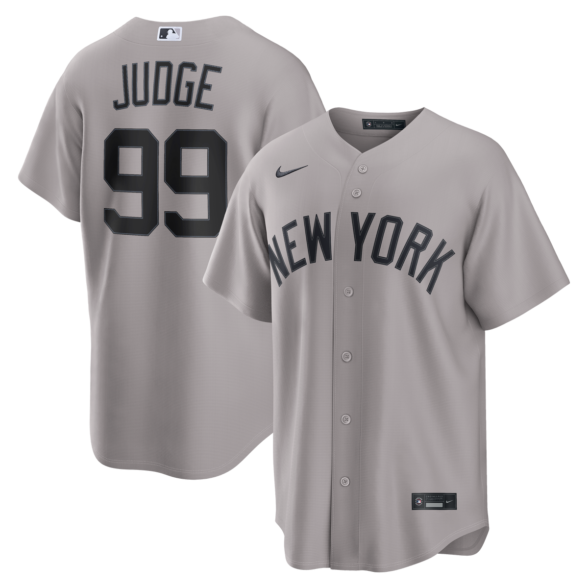 Men's New York Yankees Aaron Judge Nike Gray Road Replica Jersey