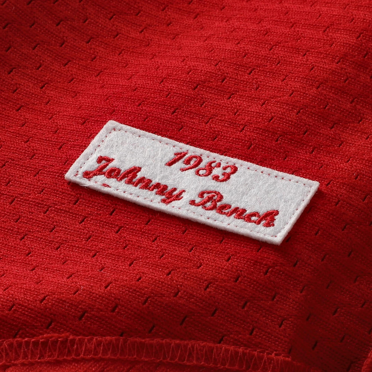 Men's Cincinnati Reds Johnny Bench Mitchell & Ness Red Cooperstown Collection Big & Tall Mesh Batting Practice Jersey