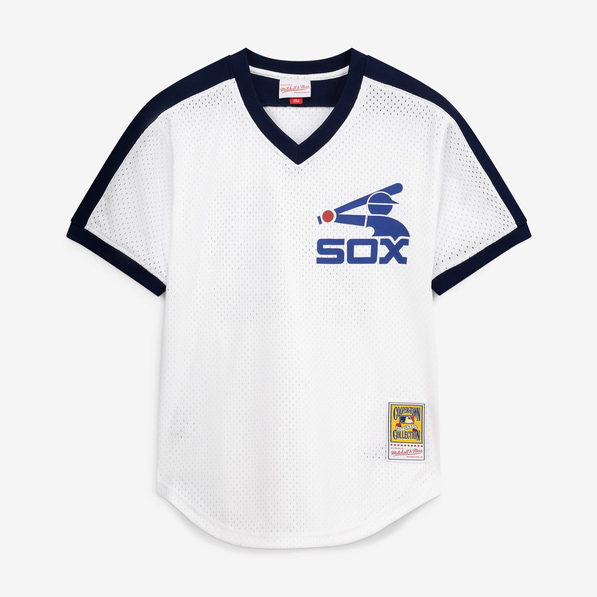 Men's Chicago White Sox Carlton Fisk Mitchell & Ness White Authentic Batting Practice Jersey