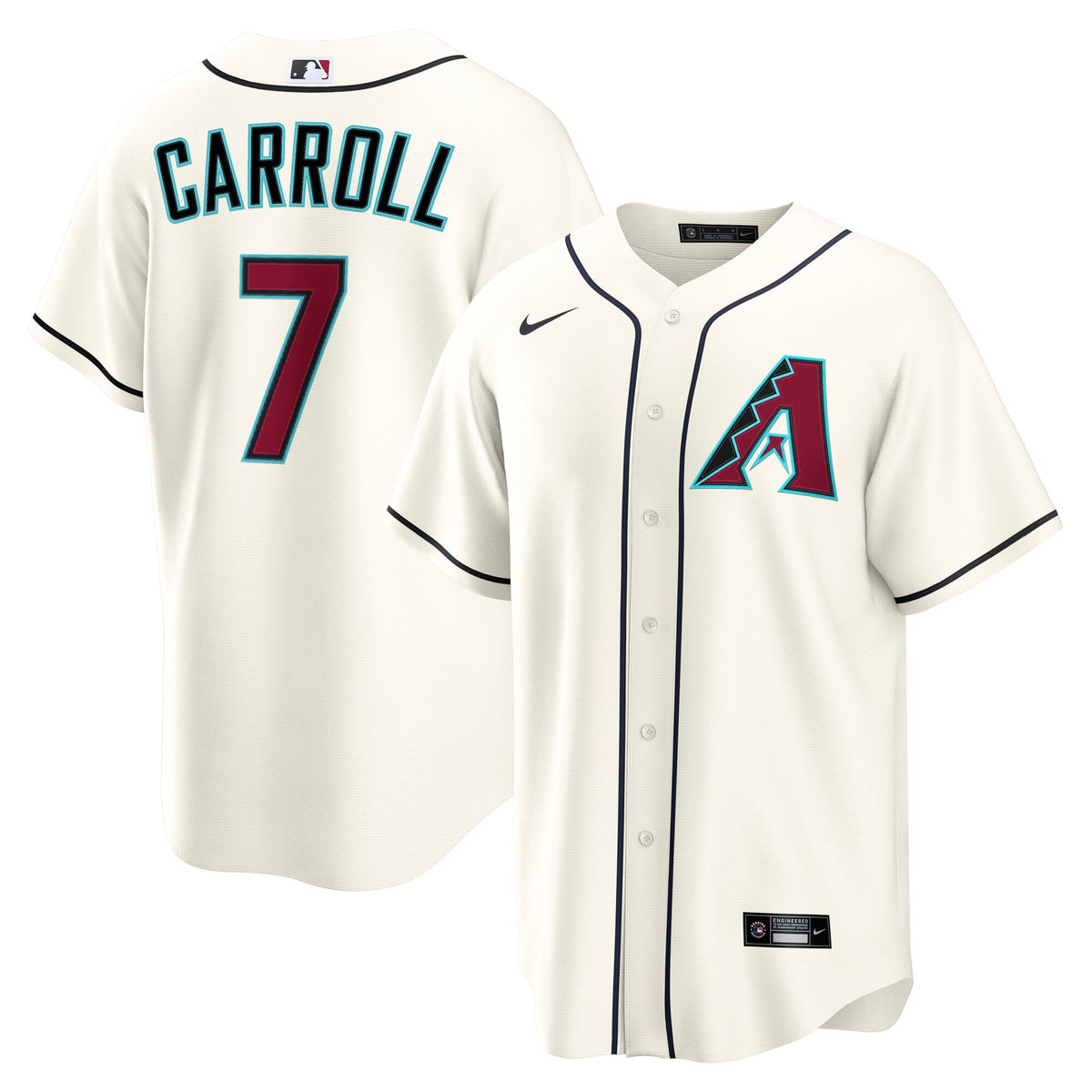 Men's  Arizona Diamondbacks Corbin Carroll Nike Cream Home Replica Jersey