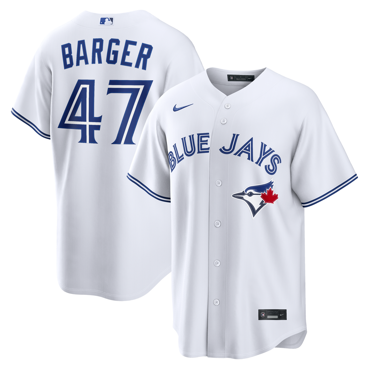 Men's Toronto Blue Jays Addison Barger Nike White Home Replica Jersey