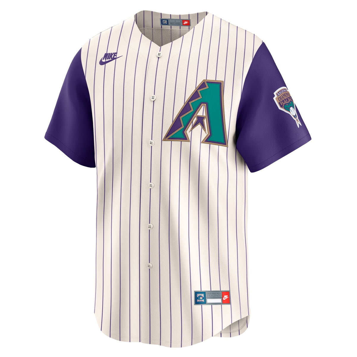Men's Arizona Diamondbacks Randy Johnson Nike Black Throwback Cooperstown Collection Limited Jersey