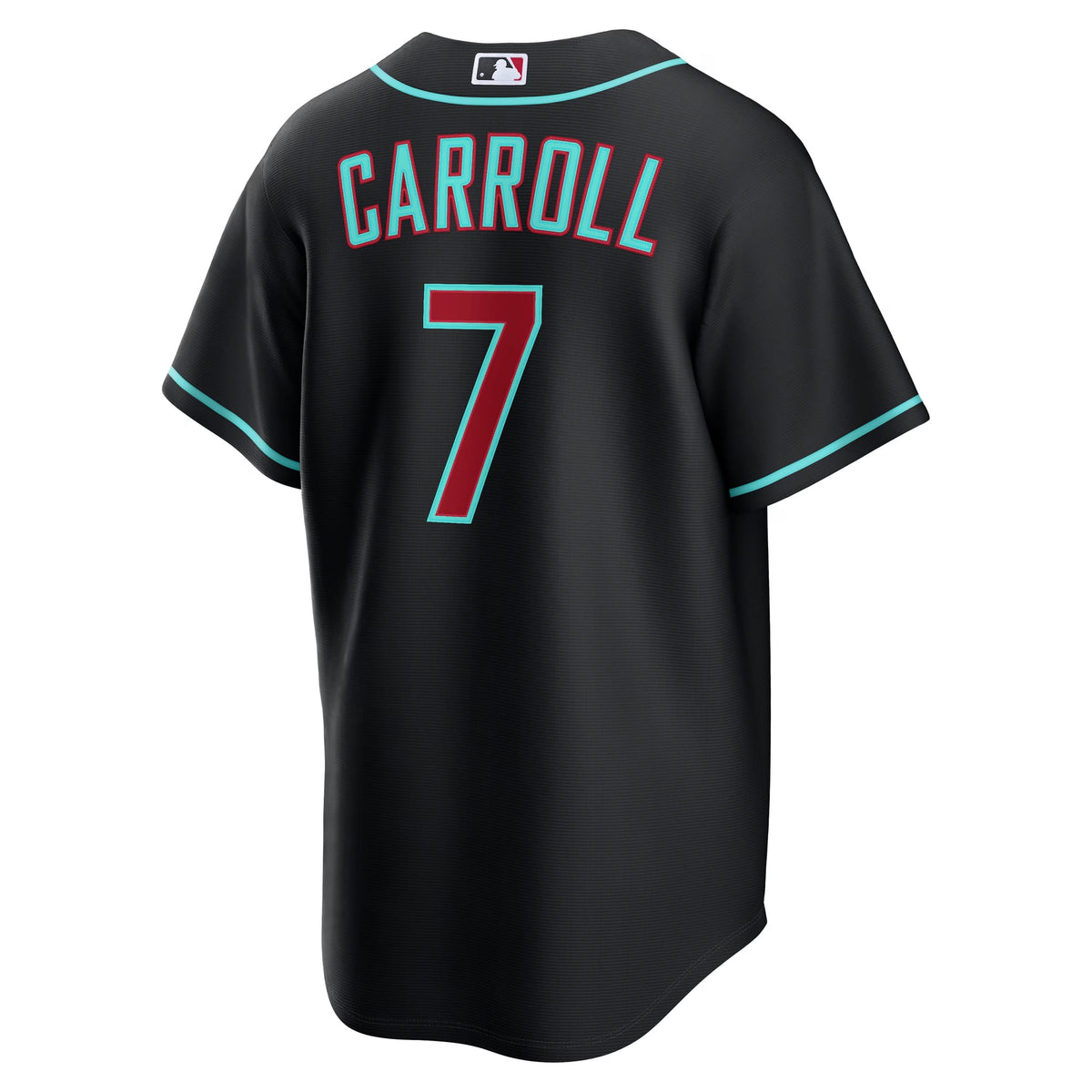 Men's Arizona Diamondbacks Corbin Carroll Nike Black Alternate Replica Jersey