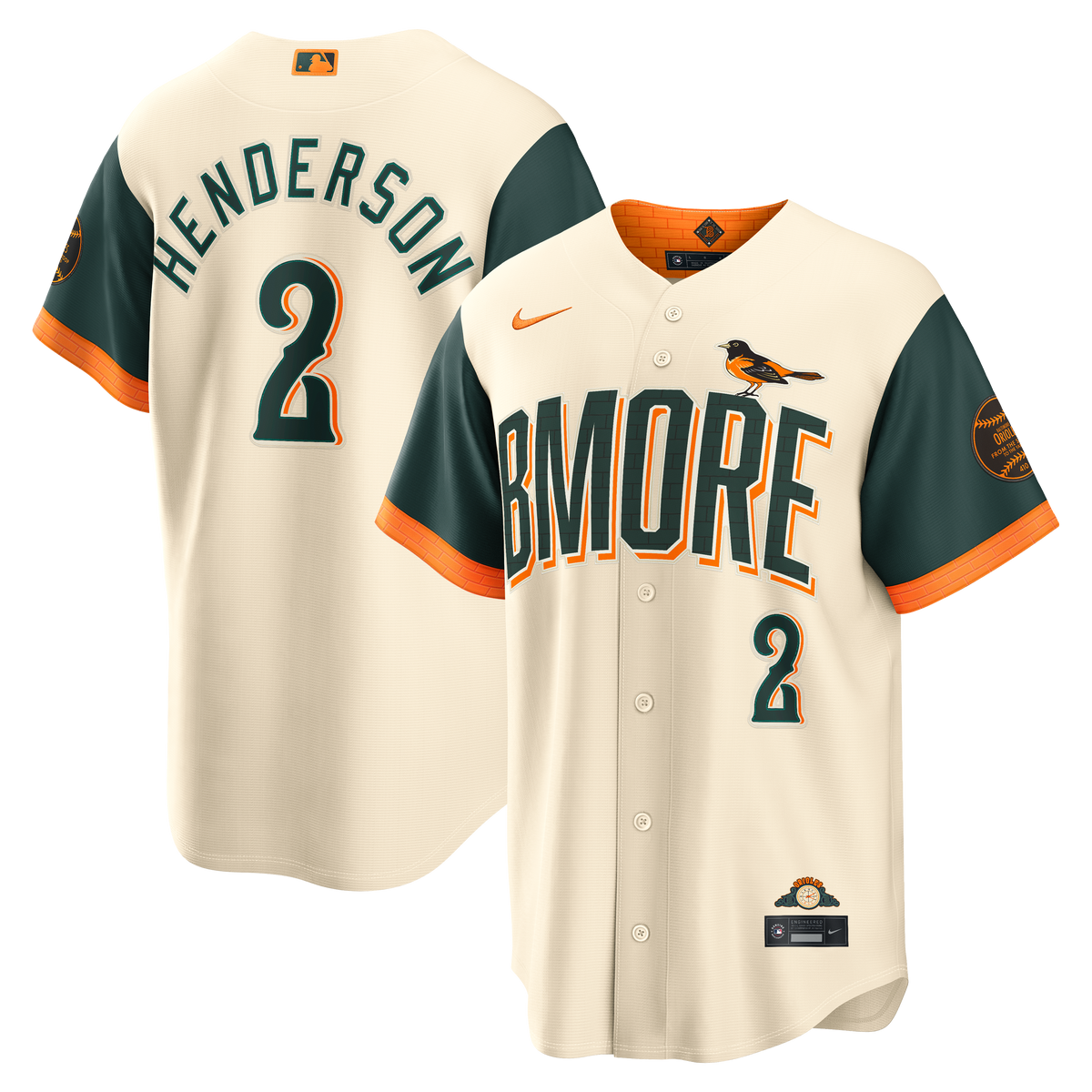 Men's Baltimore Orioles Gunnar Henderson Nike Cream 2026 City Connect Stadium Jersey