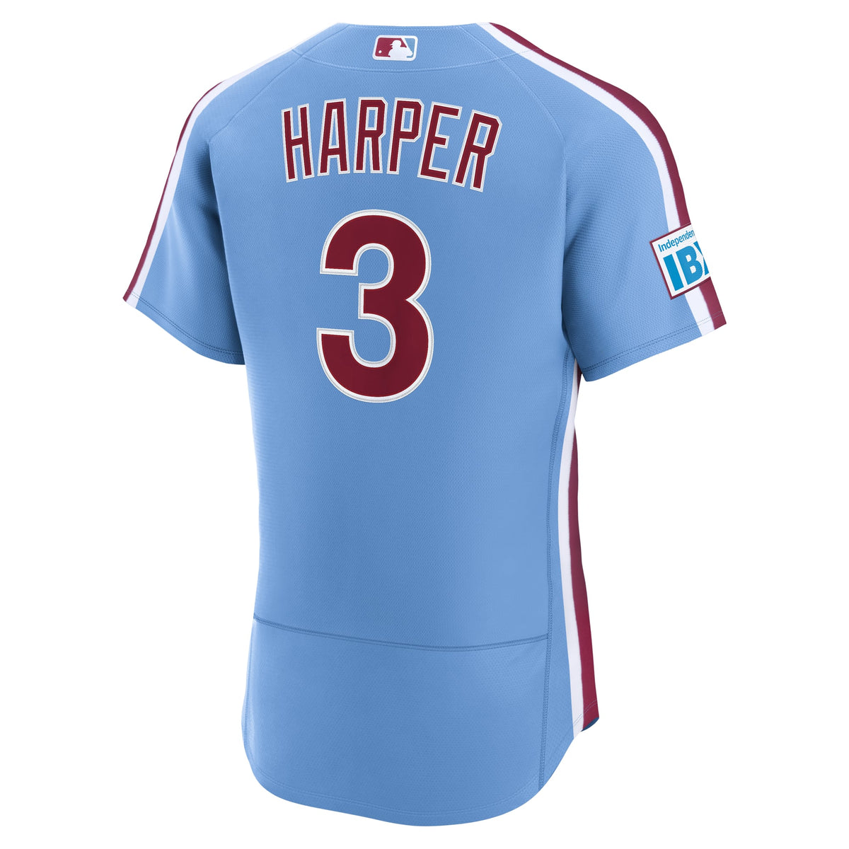 Men's Philadelphia Phillies Bryce Harper Nike White Home Authentic Sponsor Patch Jersey