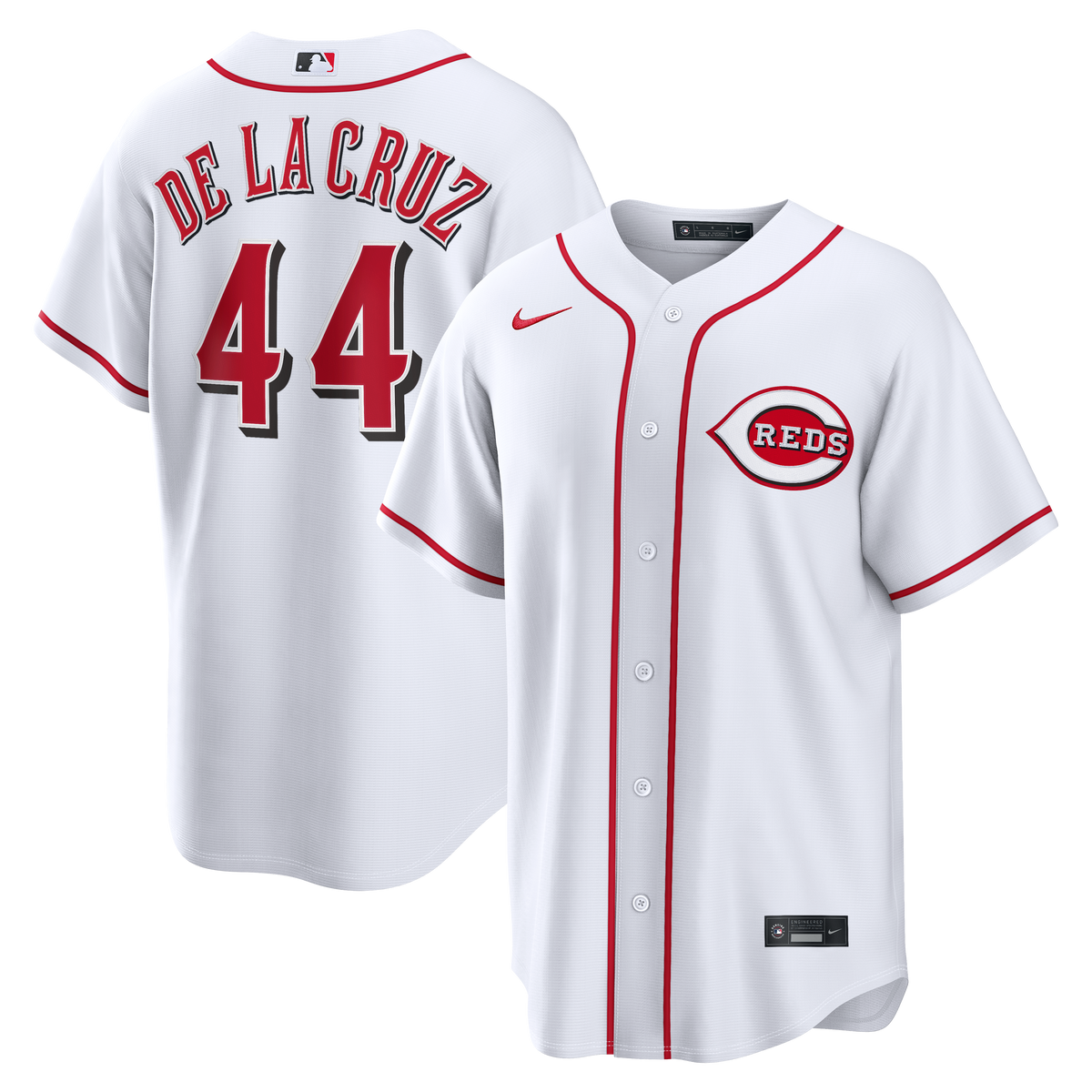 Men's Cincinnati Reds Elly De La Cruz Nike White Home Replica Jersey