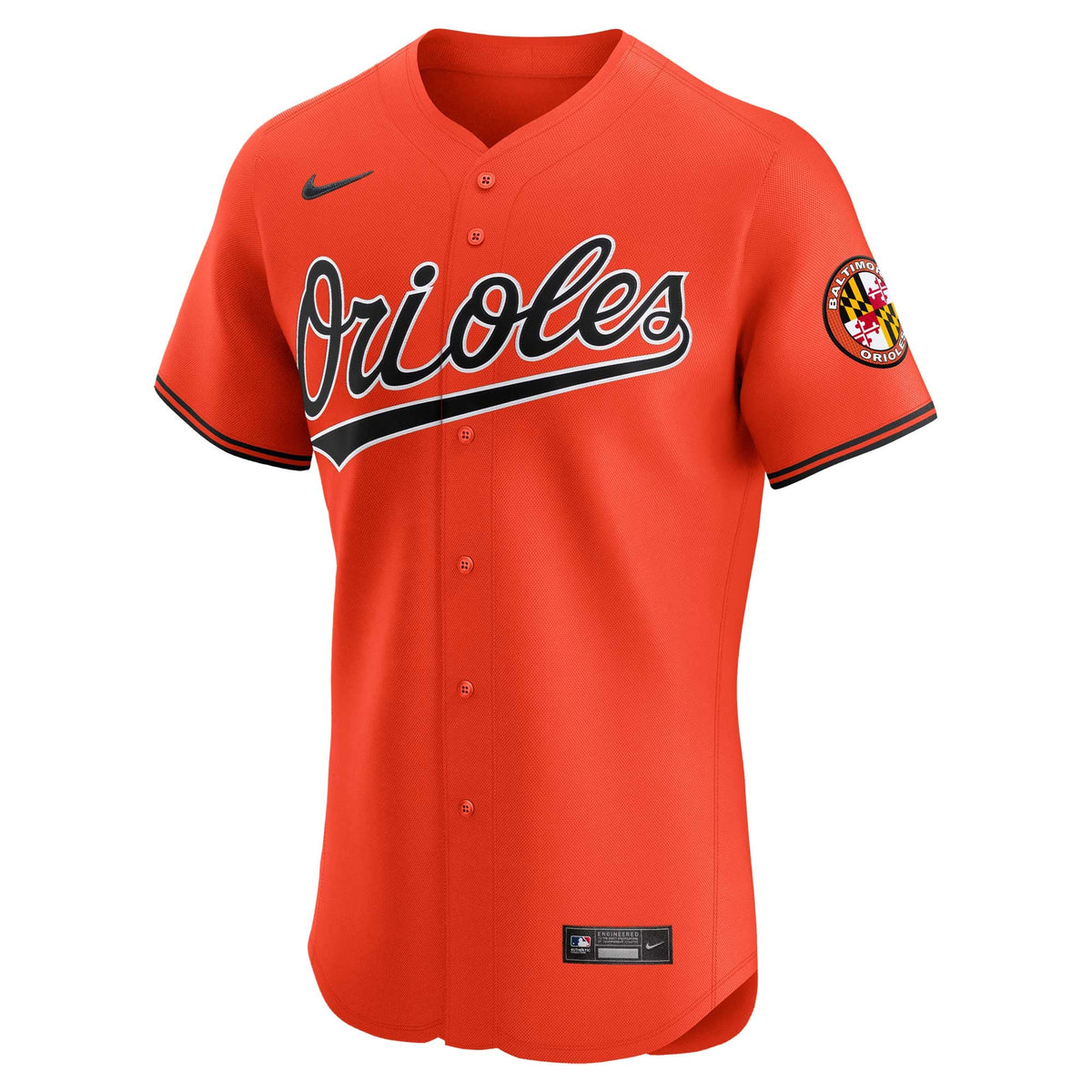 Men's Baltimore Orioles Nike Orange Alternate Vapor Premier Elite Patch Jersey