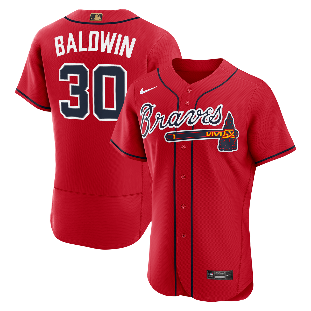 Men's Atlanta Braves Drake Baldwin Nike Navy Alternate MLB Awards Authentic Jersey