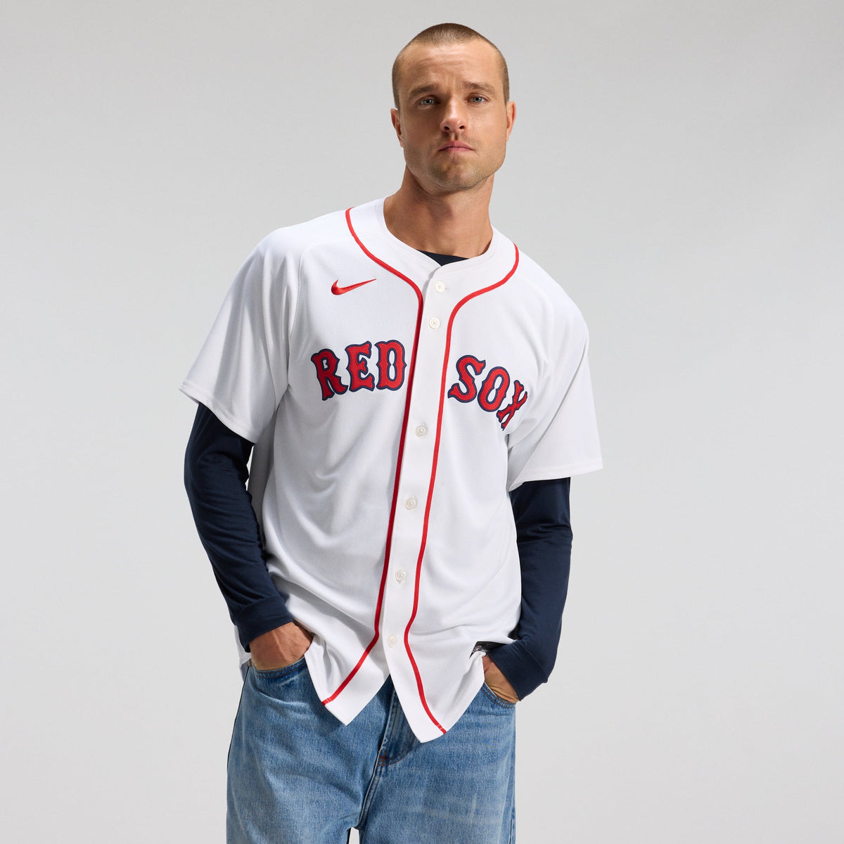 Men's Boston Red Sox Nike White Home Limited Jersey