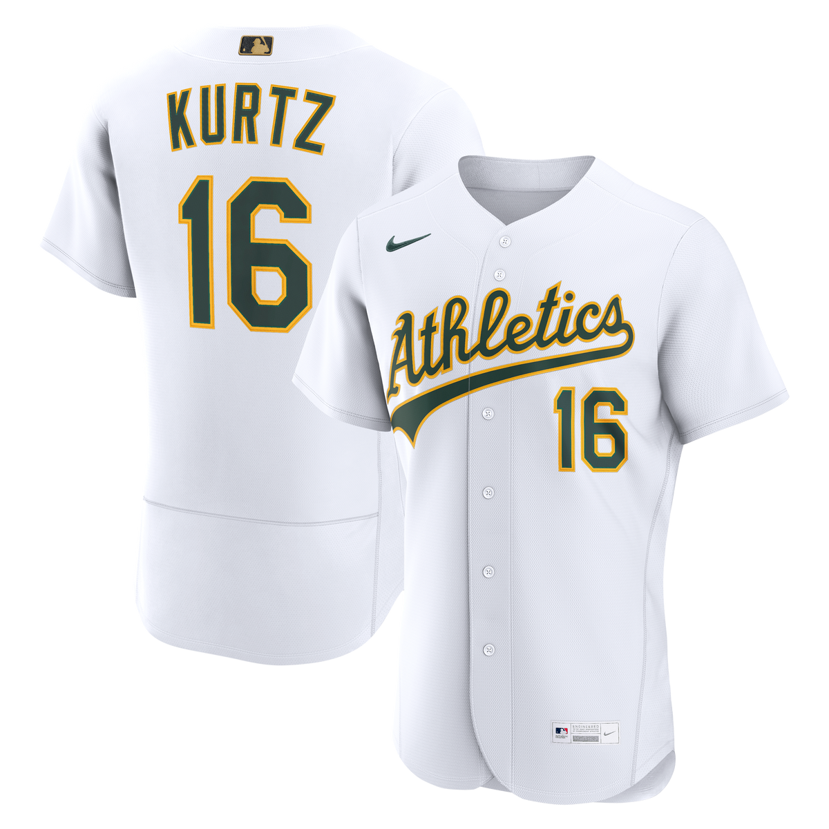 Men's Athletics Nick Kurtz Nike White MLB Awards Authentic Jersey