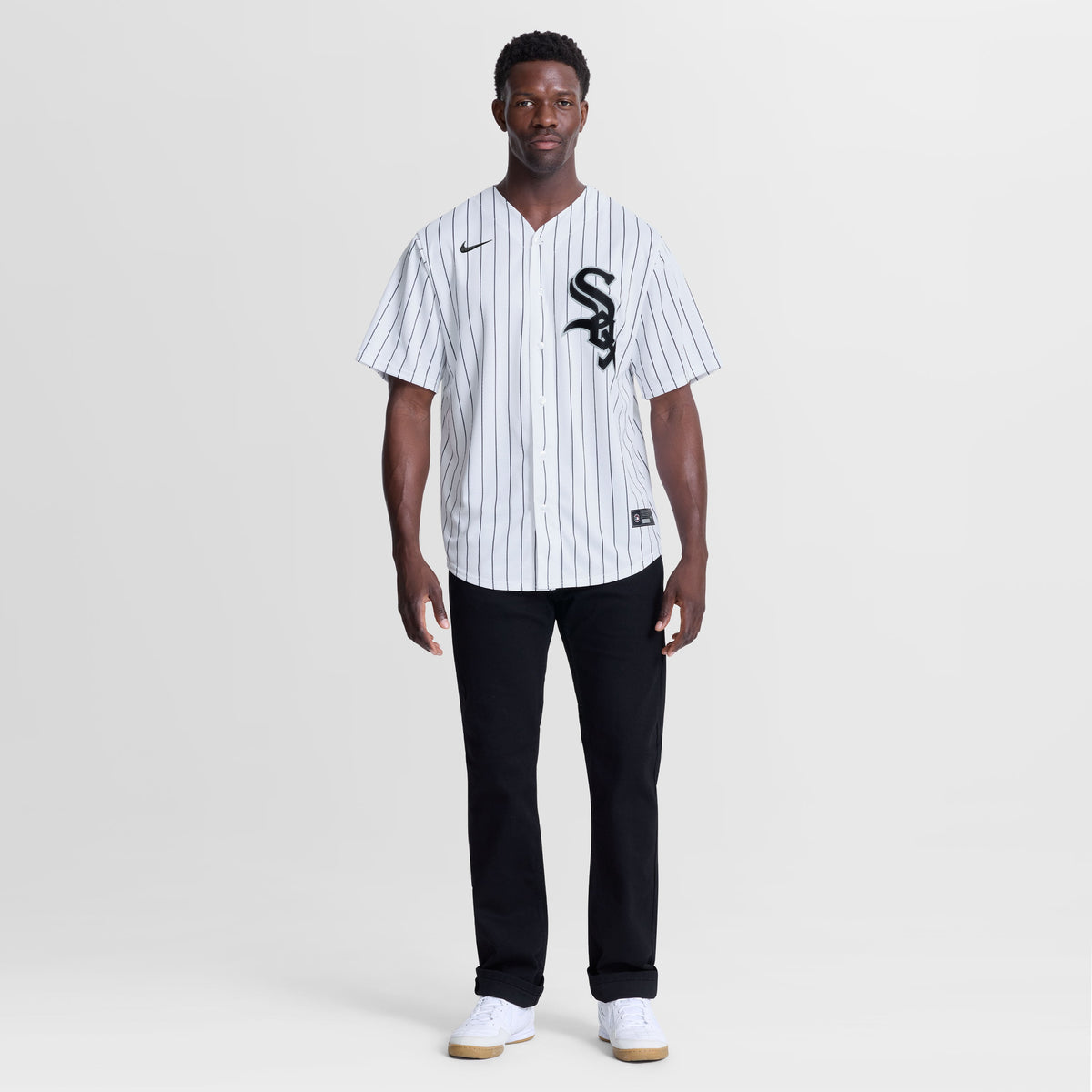 Men's Chicago White Sox Huascar Brazoban Nike White Home Replica Jersey