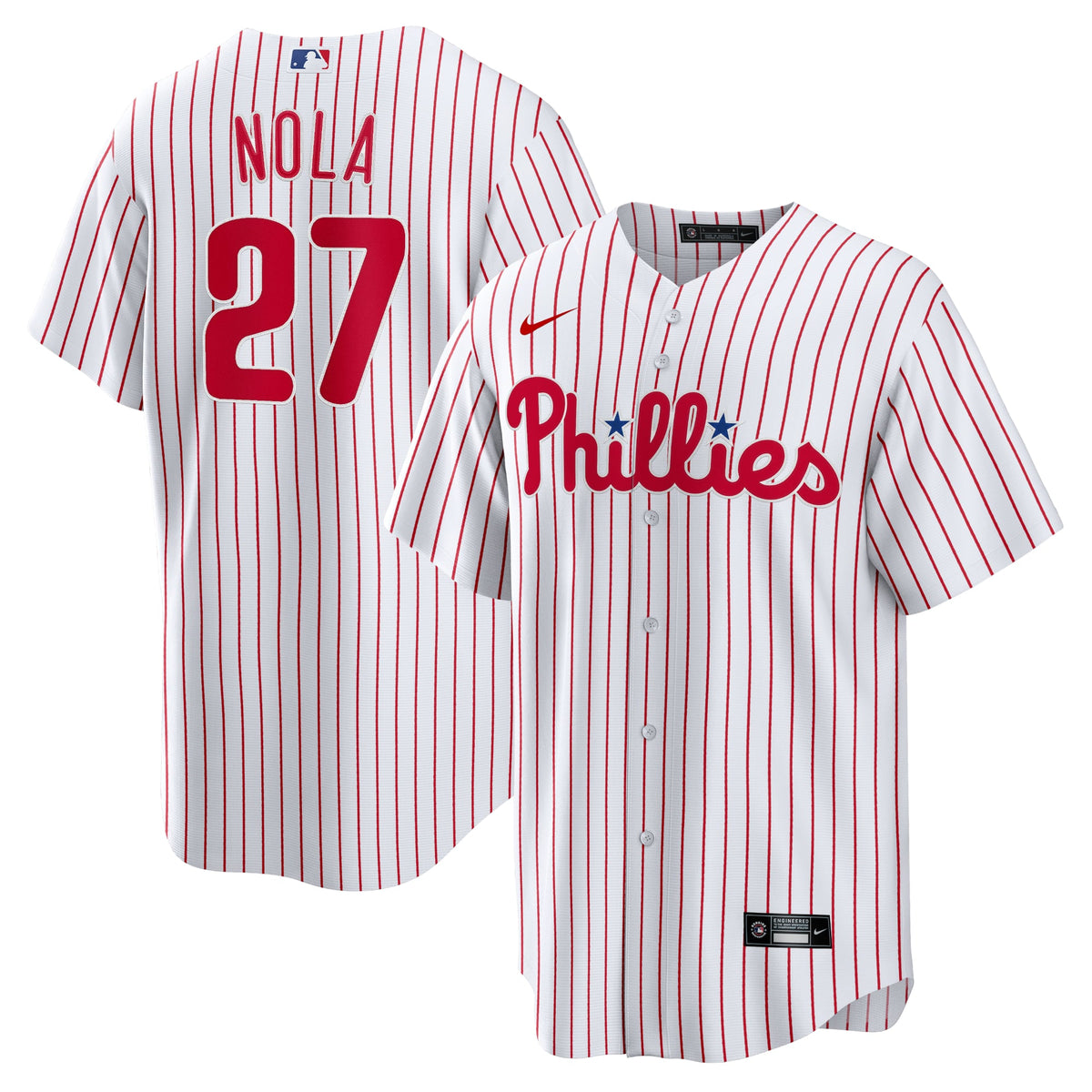 Men's Philadelphia Phillies Aaron Nola Nike White Home Replica Player Name Jersey