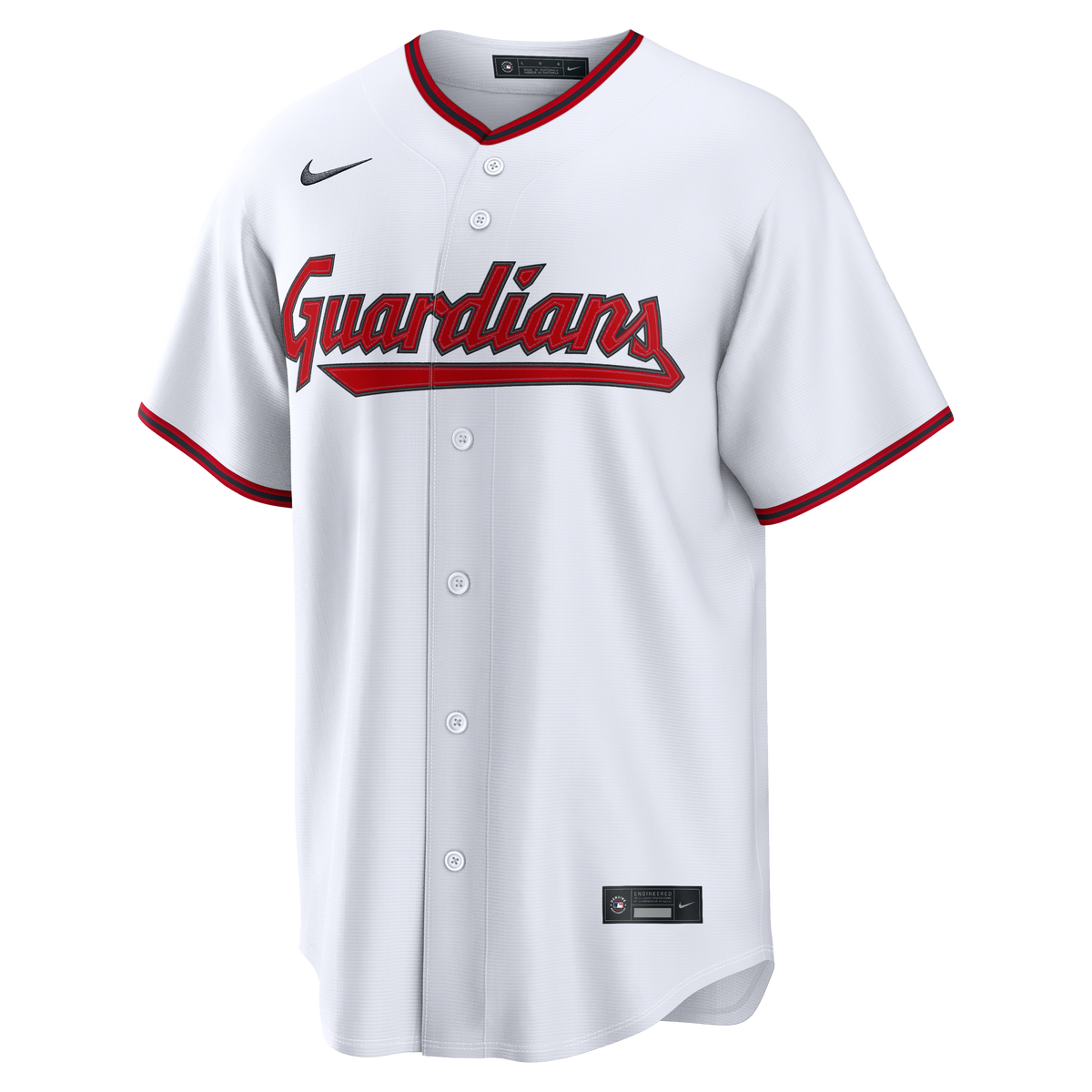 Men's Cleveland Guardians Nike White Home Replica Custom Jersey