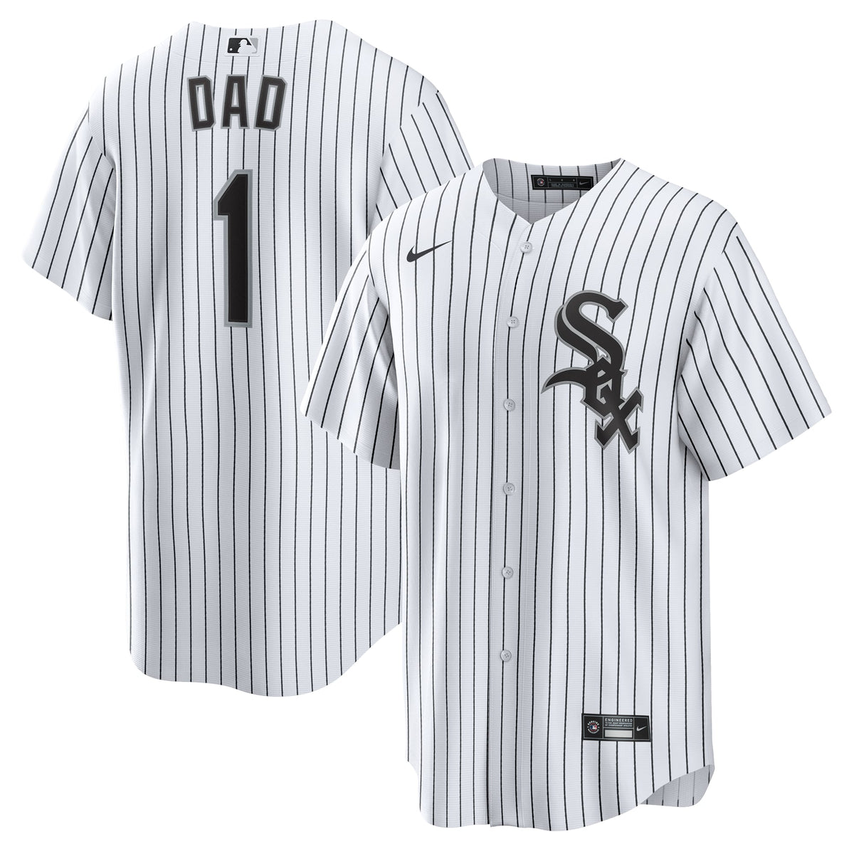 Men's Chicago White Sox  Nike White #1 Dad Home Replica Jersey