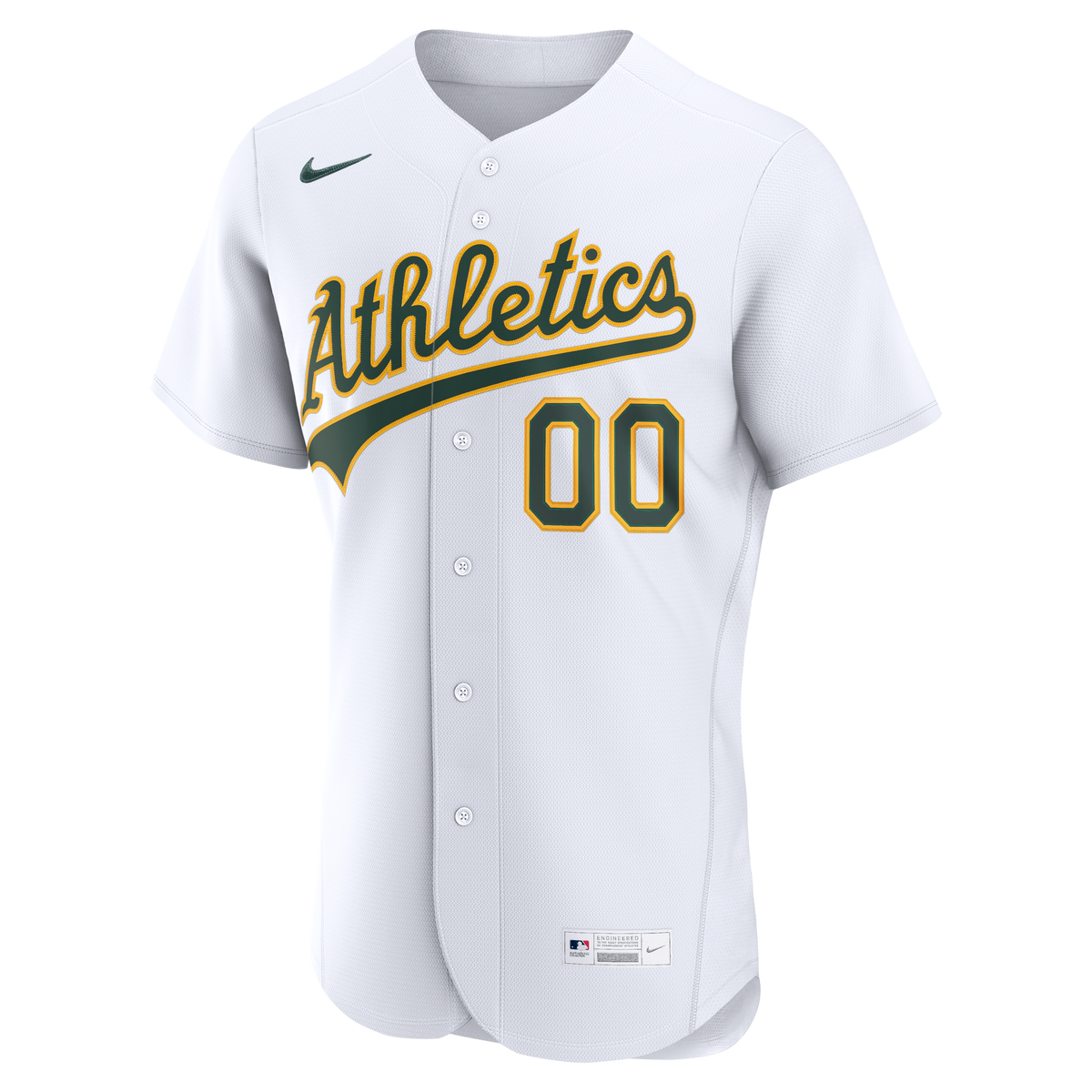 Men's Athletics Nike White Home Authentic Custom Jersey