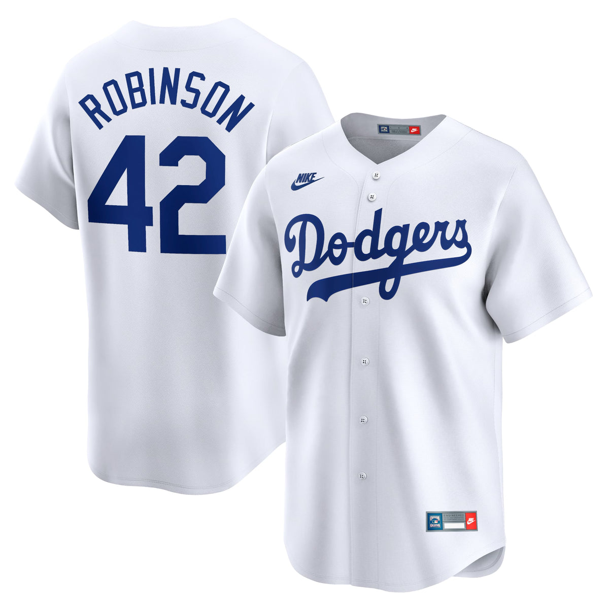 Men's Brooklyn Dodgers Jackie Robinson Nike Gray Throwback Cooperstown Collection Limited Jersey